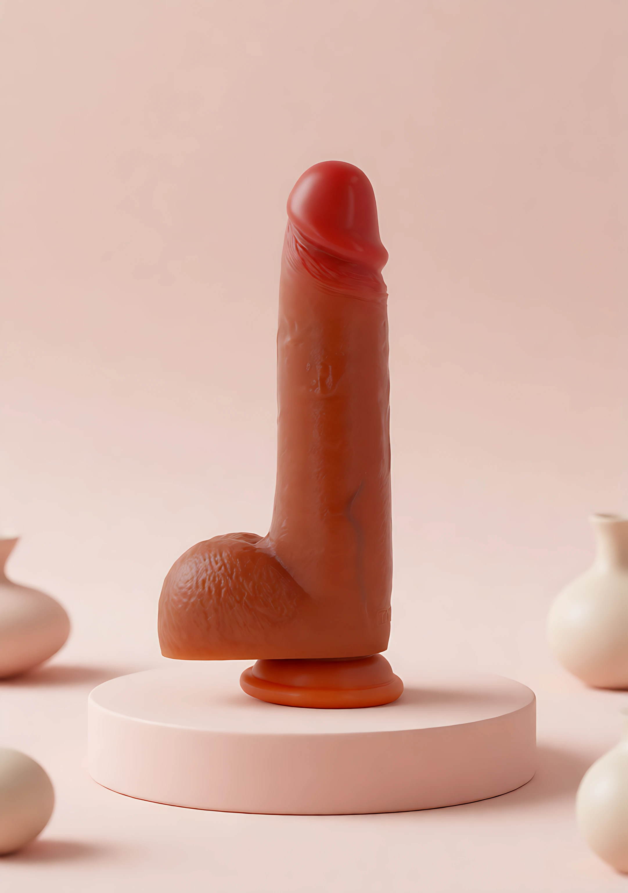 Foreskin Dildo Vibrerende Siliconen 20 cm