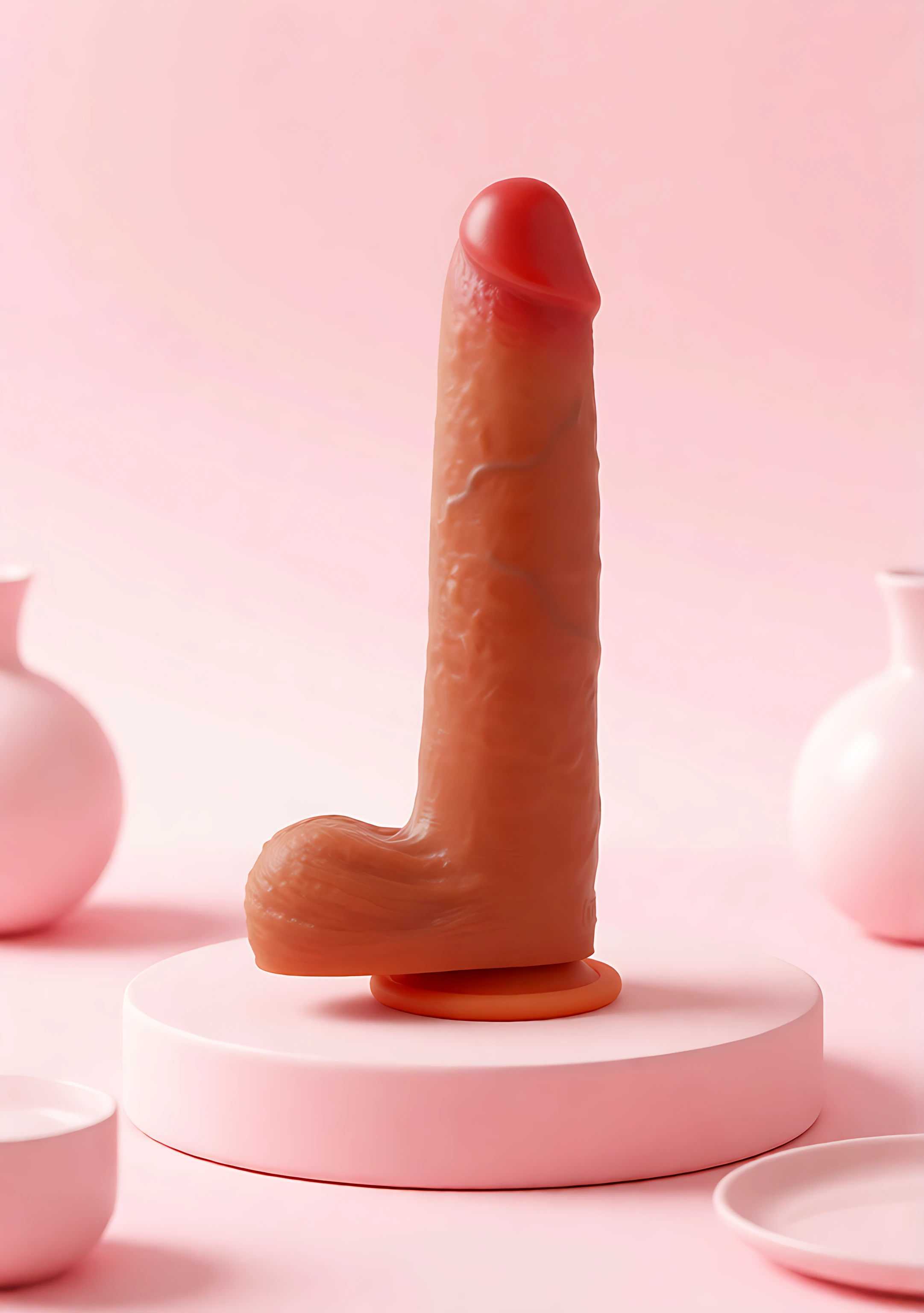 Foreskin Dildo Vibrerende Siliconen 25 cm