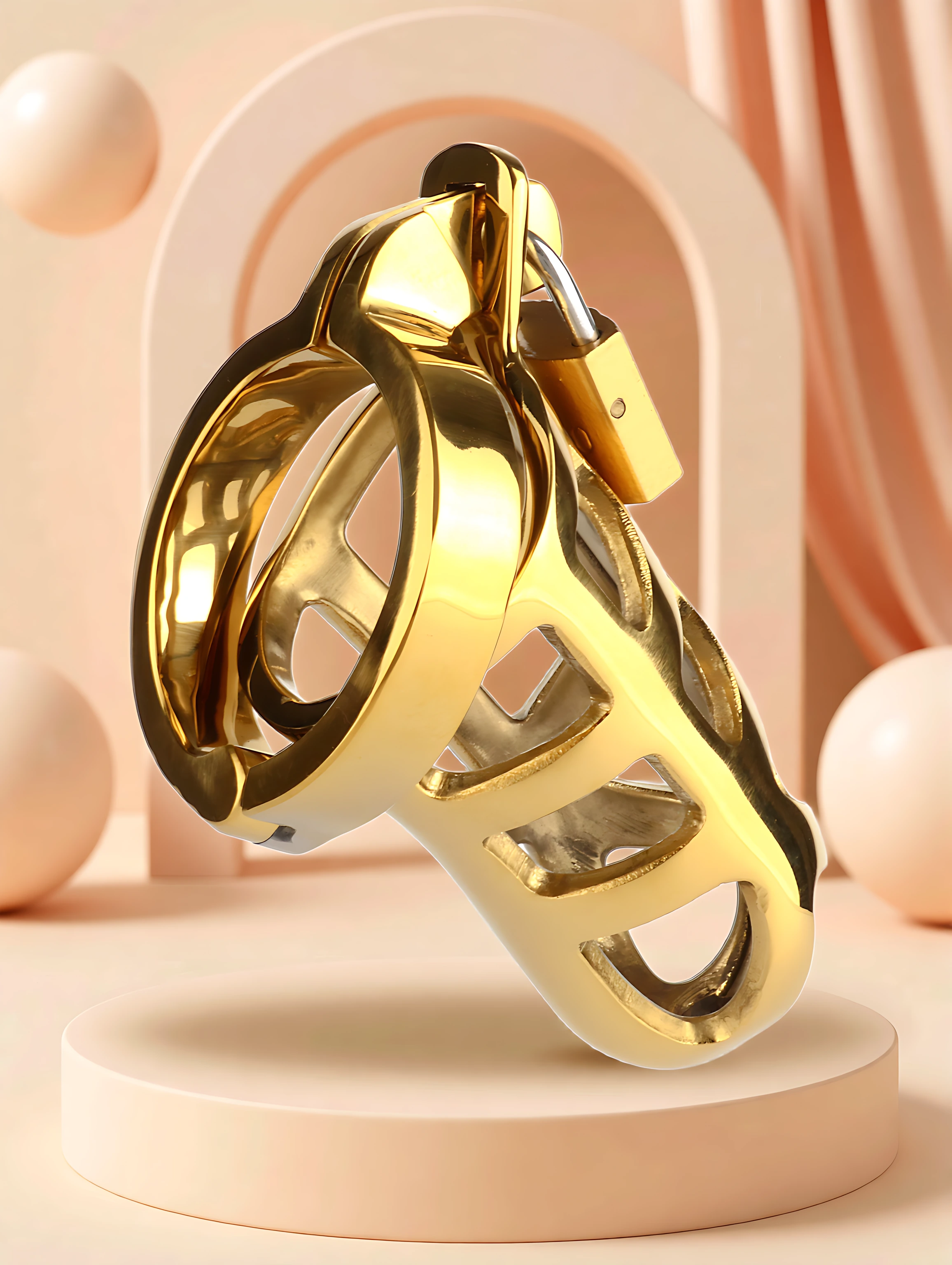 Brutal Chastity Cage Gold